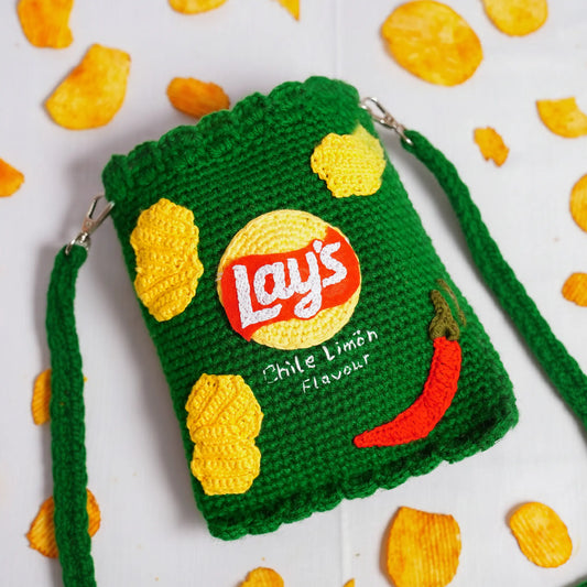 Dark Green Lays Crochet Sling Bag