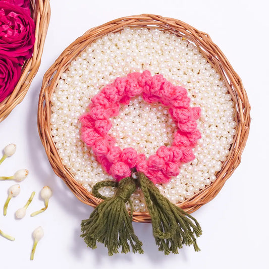 Pink Crochet Gajra