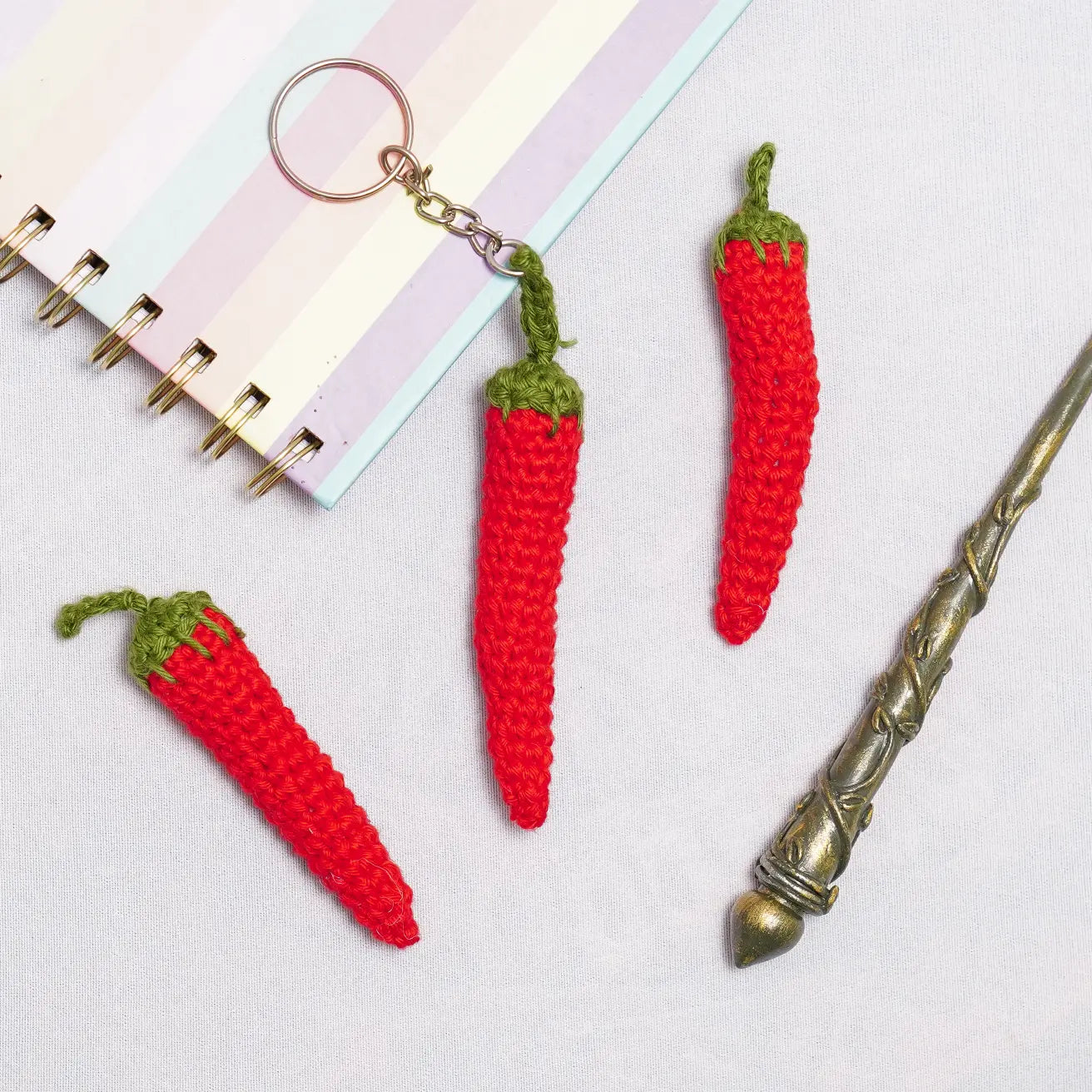 Chilli Crochet Bag Charm