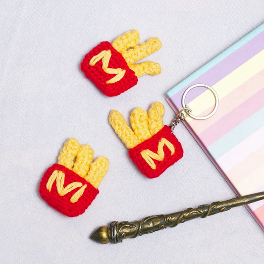 Fries Crochet Bag Charm