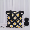 Black Daisy Crochet Tote Bag