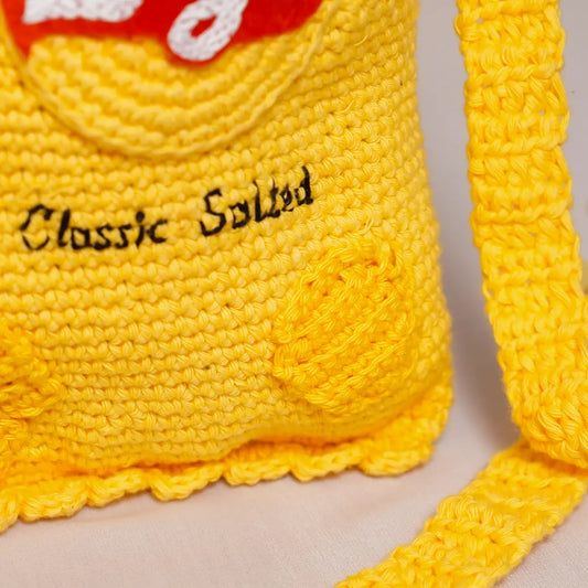 Yellow Lays Crochet Sling Bag