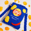 Blue Lays Crochet Sling Bag