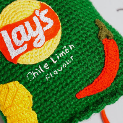 Dark Green Lays Crochet Sling Bag
