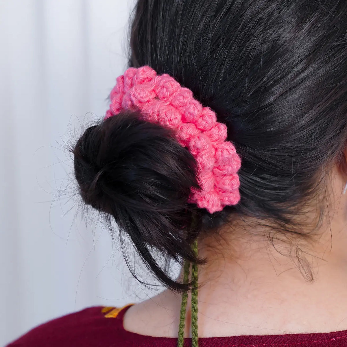 Pink Crochet Gajra
