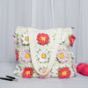 Floral Crochet Tote Bag