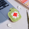 Green Crochet Granny Square Airpods Case
