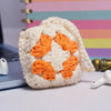 Orange Crochet Granny Square Airpods Case
