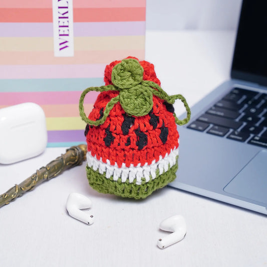 watermelon crochet small pouch