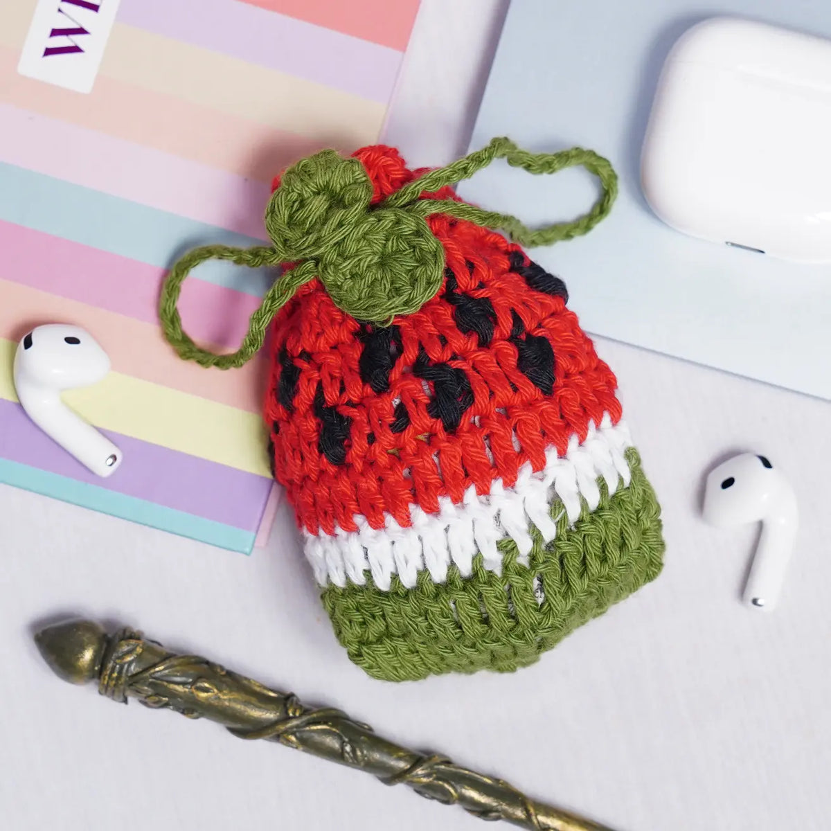 Watermelon Crochet Airpods Case