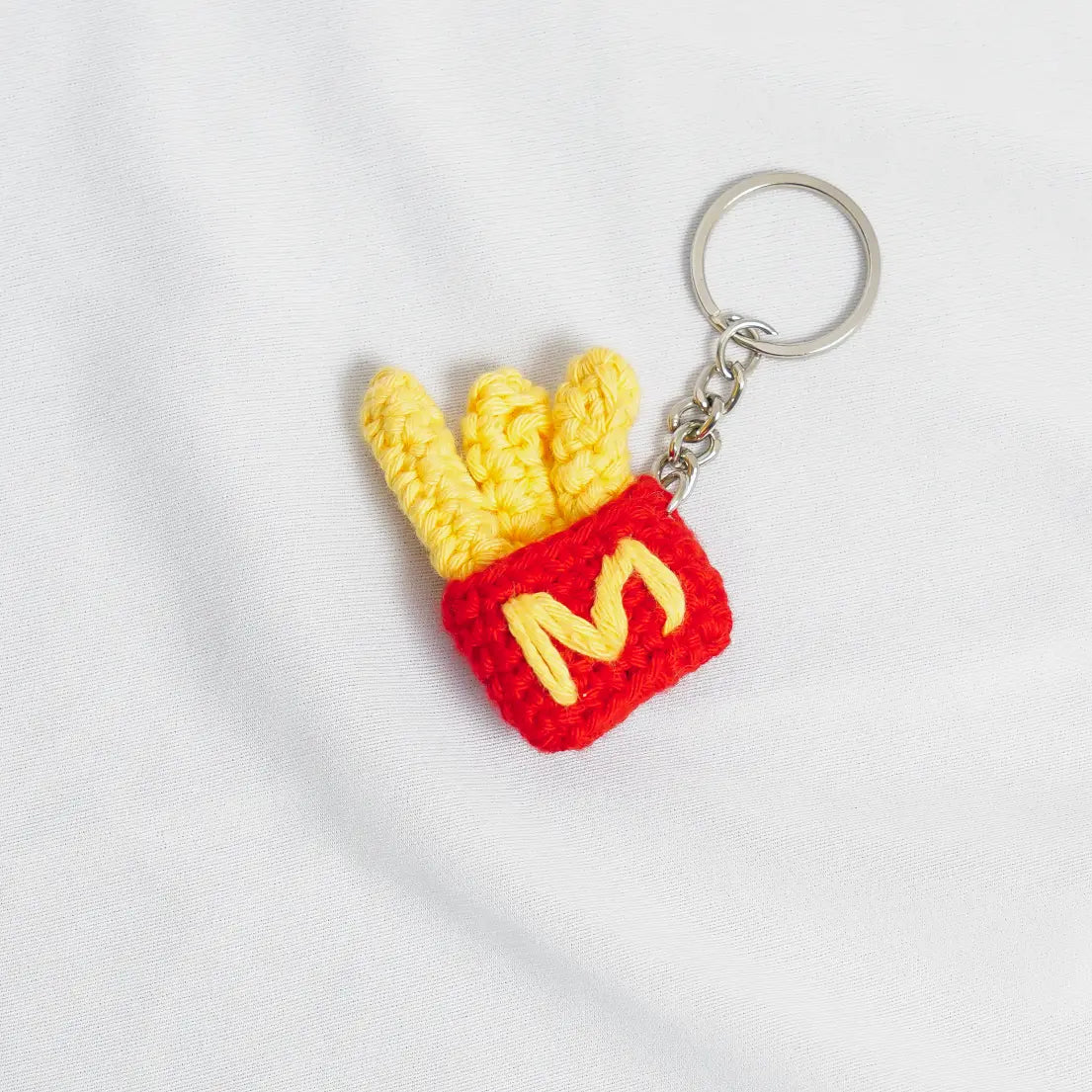crochet fries keychain