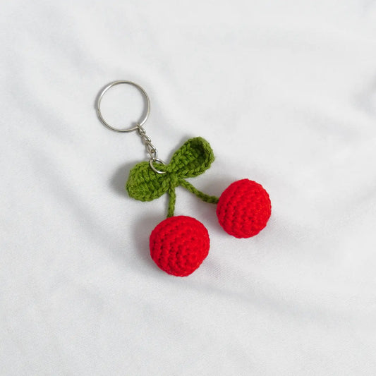Cherries Crochet Bag Charm