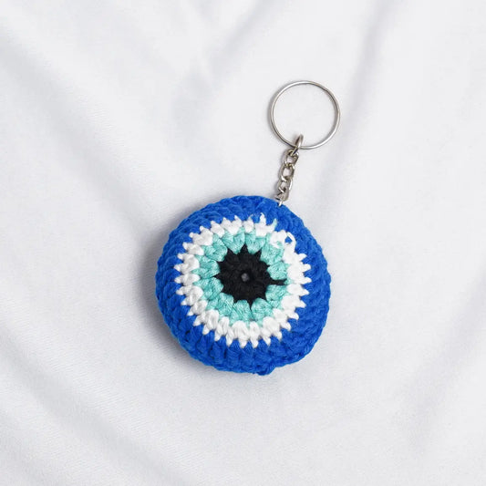 Evil Eye Crochet Bag Charm