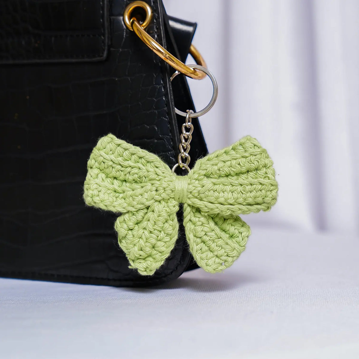 Bow Crochet Bag Charm