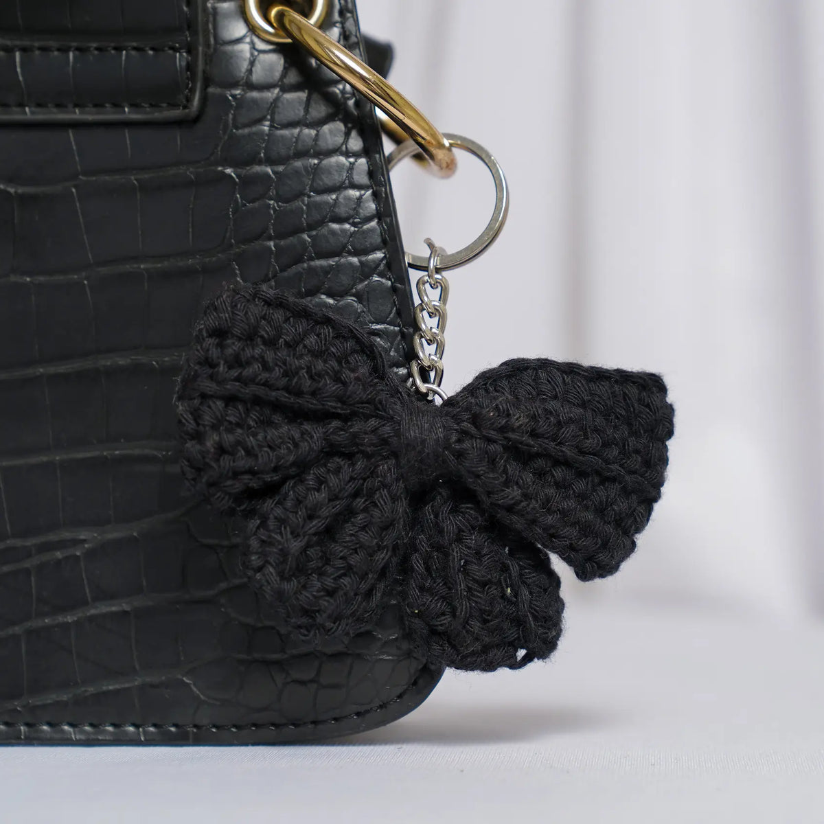 Bow Crochet Bag Charm