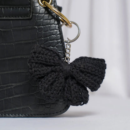 Bow Crochet Bag Charm