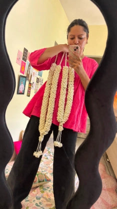 Off White Crochet Jaimalas - made to order