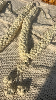 Off White Crochet Jaimalas - made to order