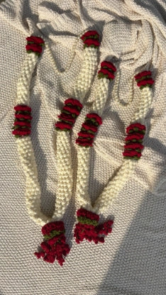 Maroon Crochet Jaimalas