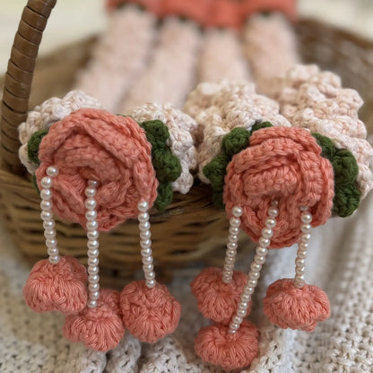 Peach Crochet Jaimalas